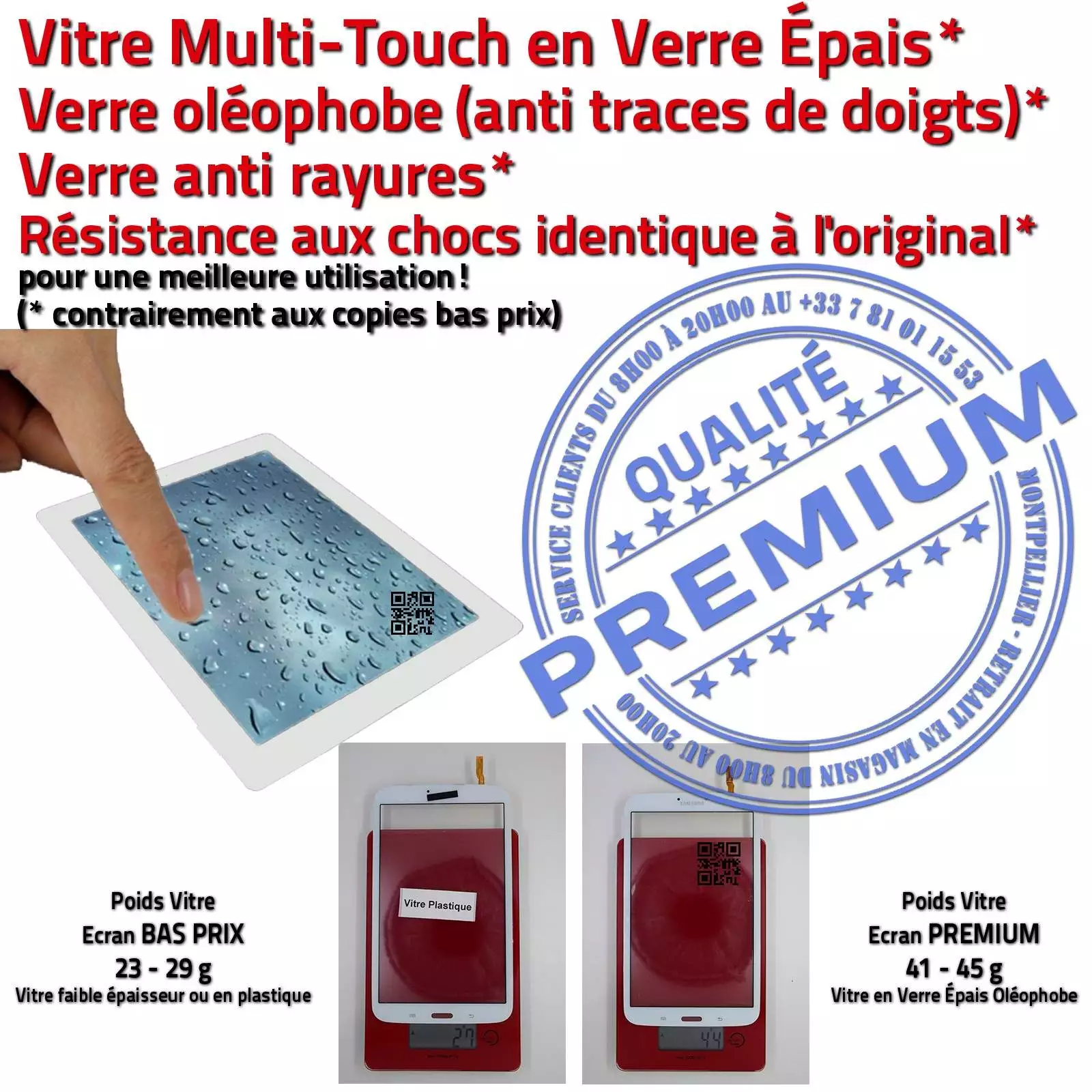 SM-T3100 Samsung TAB3 3100 Tablette TAB 3 Galaxy T3100 SM-3100 Démontage Installation KIT Réparation Remplacement à Coller Changer Véritable Vitre Tactile Blanche Verre Assemblée Qualité PREMIUM Protection Film Changement Écran LCD Complet Blanc Installer
