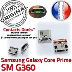 SM-G360 Micro Dock MicroUSB SM Galaxy Connector Core G360 de Qualité Prime Dorés à Chargeur USB souder Pins charge Prise Fiche Samsung ORIGINAL