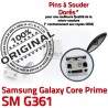 Samsung Prime SM G361 Micro USB Prise souder Fiche Dorés Dock Connector SM-G361 à charge Core MicroUSB Pins de ORIGINAL Chargeur Galaxy Qualité