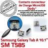 Samsung Galaxy Tab A T585 USB SM de Dorés charge Micro 10.1 ORIGINAL TAB à Connecteur inch Prise Connector Pins Dock souder Chargeur