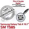Samsung Galaxy Tab A T585 USB inch TAB Connector Dorés 10.1 de Micro souder SM Dock Connecteur à Prise Chargeur ORIGINAL Pins charge