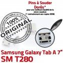 Samsung Galaxy Tab-A SM-T280 USB Chargeur de Qualité Fiche Prise souder Dorés Pins Dock charge SLOT MicroUSB à Connector TAB-A ORIGINAL