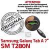 Samsung Galaxy Tab A T280N USB 7 Dock Pins Prise SM souder ORIGINAL TAB Connector Connecteur Micro de Chargeur à Dorés inch charge