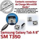 Samsung Galaxy Tab A T350 USB Pins Chargeur charge à souder Prise inch Connecteur 8 SM Micro TAB Connector Dorés ORIGINAL de Dock