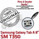 Samsung Galaxy Tab A T350 USB TAB Prise Connecteur inch Connector SM à ORIGINAL de charge Micro Chargeur Dorés Dock Pins 8 souder