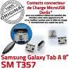 Samsung Galaxy Tab-A SM-T357 USB SLOT Dock Prise Pins Qualité souder à Connector Dorés MicroUSB ORIGINAL de charge Chargeur TAB-A Fiche