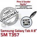 Samsung Galaxy Tab-A SM-T357 USB ORIGINAL Prise Chargeur Fiche souder TAB-A à Qualité de Dock SLOT Pins charge Dorés MicroUSB Connector
