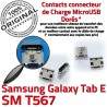 TAB E SM T567 USB Samsung Galaxy Dorés Pins Connector Dock MicroUSB Chargeur Fiche de SM-T567 SLOT à souder charge Prise Qualité ORIGINAL TAB-E