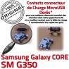 Samsung Core SM G350 Micro USB Qualité Pins ORIGINAL Chargeur SM-G350 souder Galaxy charge à Fiche Dock MicroUSB Dorés de Connector Plus Prise