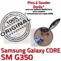 Samsung Core SM G350 Micro USB à SM-G350 charge ORIGINAL MicroUSB de Galaxy Qualité Fiche Chargeur Dorés Prise Plus Pins souder Dock Connector