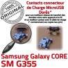 Samsung Core SM-G355 USB Charge Connector Galaxy Micro souder à G355 ORIGINAL de PORT Dorés SM charge Connecteur Prise Chargeur Pins Qualité 2