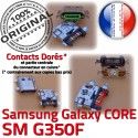 Samsung Core SM-G350F USB Charge Plus ORIGINAL charge Galaxy de SM Qualité Connecteur G350F Prise à souder Chargeur Dorés Pins Micro Connector