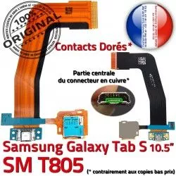 Connecteur Qualité Dorés ORIGINAL T805 Chargeur USB SM-T805 Contacts TAB-S SM Réparation Nappe Galaxy TAB Samsung Micro Ch Charge OFFICIELLE de S