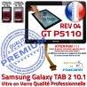 Galaxy TAB-2 GT P5110 REV R04 N Vitre Verre Ecran 10.1 LCD PREMIUM Noir en Samsung Supérieure Tactile Adhésif Prémonté Qualité