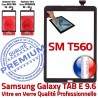 Galaxy TAB-E SM T560 Vitre Noir Qualité Verre PREMIUM Tactile Assemblée Adhésif SM-T560 Assemblé Samsung Supérieure 9.6 Ecran Noire