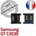 Samsung GT c3530 S Card souder Lecteur SLOT Dorés Connecteur Contacts OR SIM Carte Pins ORIGINAL Prise Connector à Reader