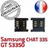 Samsung Chat 335 GT s3350 S Dorés Prise SLOT ORIGINAL OR Card Pins à SIM Connector Connecteur souder Contacts Lecteur Reader Carte