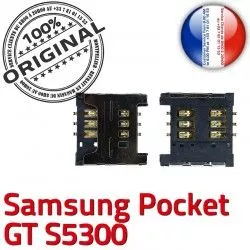 Connector Pocket Card Reader à GT SIM s5300 SLOT OR ORIGINAL Connecteur Galaxy Samsung Pins Contacts souder S Dorés Carte Lecteur