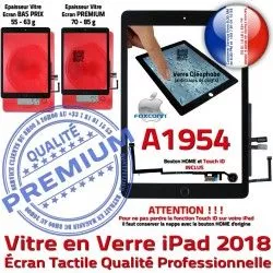 Oléophobe Vitre Qualité Adhésif Tactile IC Ecran Verre Réparation A1954 Tablette - iPad Nappe Noir Caméra HOME 6 Fixation Monté