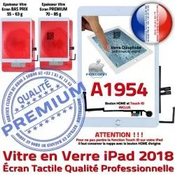 Qualité Caméra Ecran Réparation Vitre Blanc Adhésif Nappe 6 Fixation - Monté Oléophobe Tactile IC A1954 HOME iPad Verre Tablette