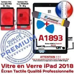 PREMIUM Noire 6 Bouton Tactile Outils Precollé Adhésif Qualité A1893 - iPad PACK Démontage KIT HOME N Vitre Verre Réparation Oléophobe