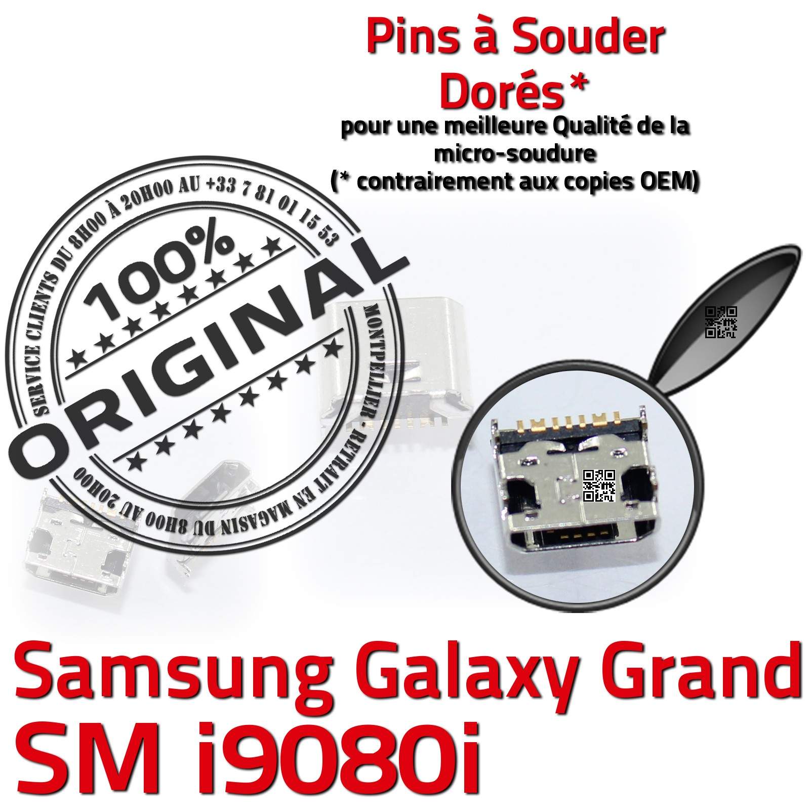 ORIGINAL Samsung Galaxy Grand GT i9080i Connecteur charge Micro USB Prise