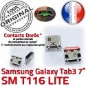 Samsung Galaxy Tab3 SM-T116 USB souder Connector Prise charge Pins Dorés Qualité Fiche MicroUSB ORIGINAL Chargeur TAB3 de SLOT Dock à