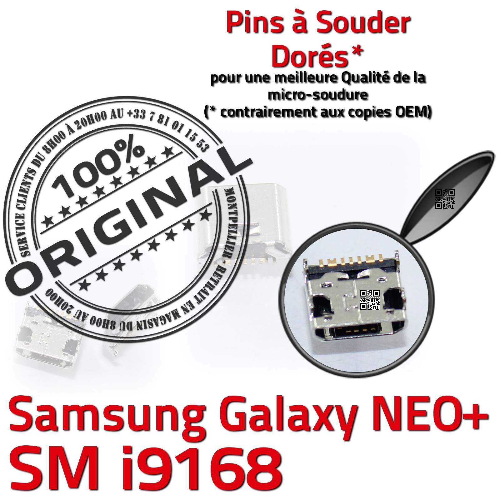 ORIGINAL Samsung Galaxy NEO+ Plus GT i9168 Connecteur charge Micro USB Prise