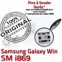 Samsung Galaxy Win i869 USB Prise Dock souder Qualité Pins à Connector Micro Chargeur GT de Connecteur Dorés charge ORIGINAL