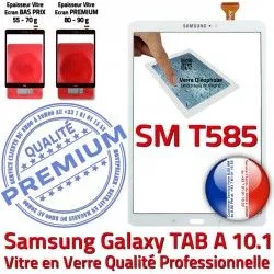 Supérieure aux SM-T585 TAB Blanche TAB-A6 B PREMIUM Galaxy inch A6 Chocs Verre Résistante 10.1 Qualité Tactile Blanc 2016 Ecran Vitre