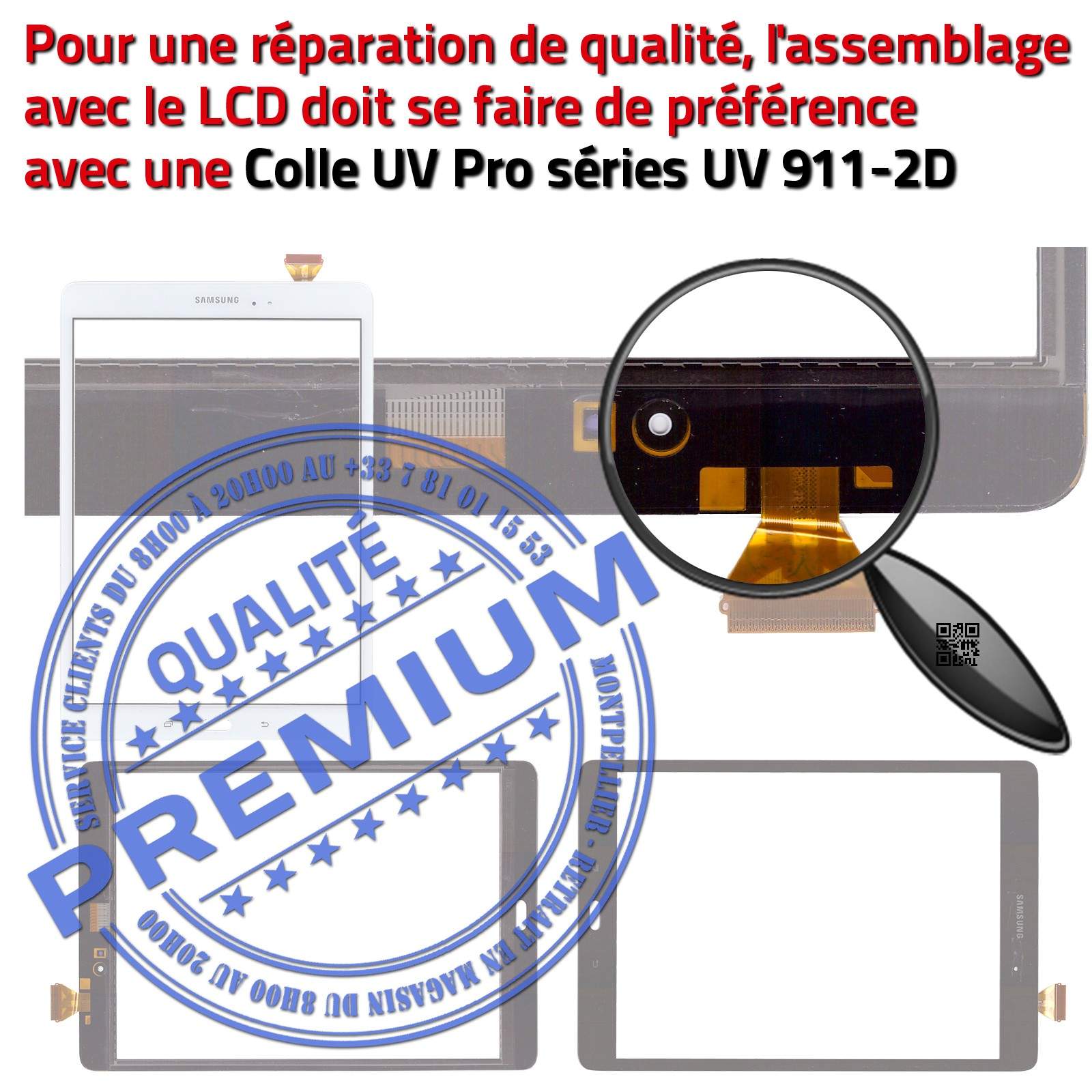 Vitre Tactile Blanche SM-T585 TAB A6 2016 10.1 Ecran Blanc Qualité Supérieure