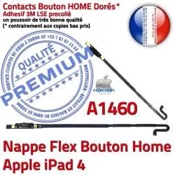 Accueil Qualité Châssis Tablette Home Réparation Remplacement Autocollant Apple Poussoir Flex Adhésif iPad Nappe iPad4 Bouton 4 A1460