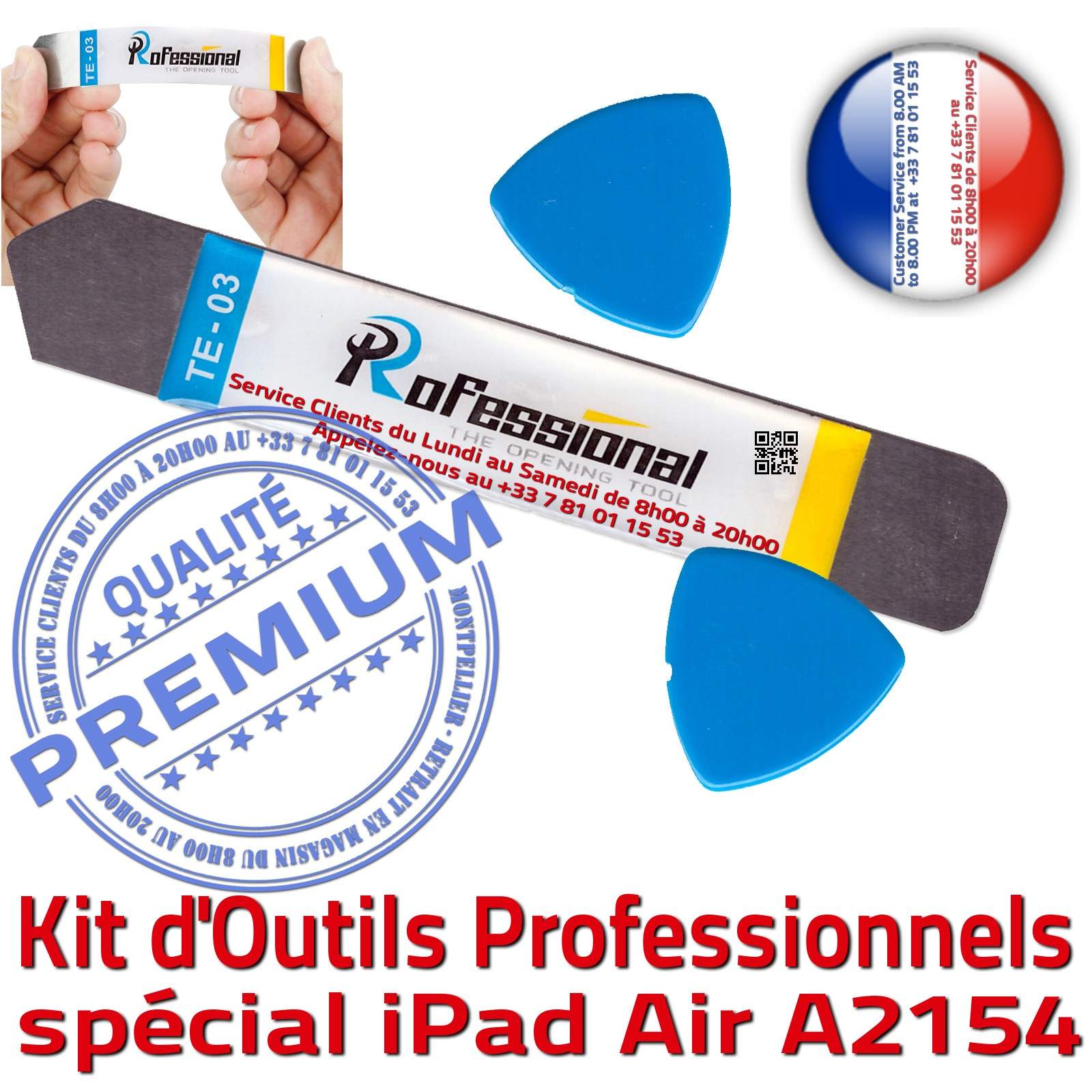 KIT Outils Qualité Professionnelle Réparation Vitre Tactile iPad A2154 iLAME Démontage Remplacement Ecran Compatible PRO