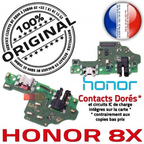 Honor 8X Charge Rapide Nappe USB Connecteur PORT Antenne Qualité Microphone Chargeur ORIGINAL SMA Câble Prise Micro DOCK JACK