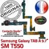 Samsung TAB A SM-T550 Galaxy C de Qualité Nappe T550 Charge Doré USB Chargeur Micro Connecteur OFFICIELLE Réparation SM ORIGINAL Contacts