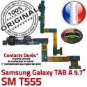 ORIGINAL Samsung Galaxy TAB A SM T555 Nappe OFFICIELLE Qualité Connecteur de Charge Chargeur Micro USB Contacts Doré Réparation