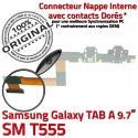 SM-T555 TAB A Jack Ecouteurs Bouton Casque T555 SM Connecteur Réparation Galaxy Chargeur HOME ORIGINAL Nappe Samsung MicroUSB Charge