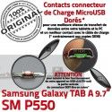 SM-P550 TAB A Micro USB Charge P550 MicroUSB Samsung Connecteur ORIGINAL Qualité Réparation Doré Chargeur SM de OFFICIELLE Nappe Galaxy Contact