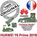 Huawei Y6 Prime 2018 USB Prise PORT Antenne de Nappe RESEAU ORIGINAL Microphone Charge Micro Connecteur Câble JACK Chargeur