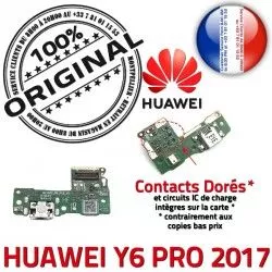 Huawei JACK USB Y6 PORT Câble Microphone Chargeur PRO ORIGINAL écouteur écouteurs Qualité Audio de 2017 Antenne Charge Nappe Téléphone