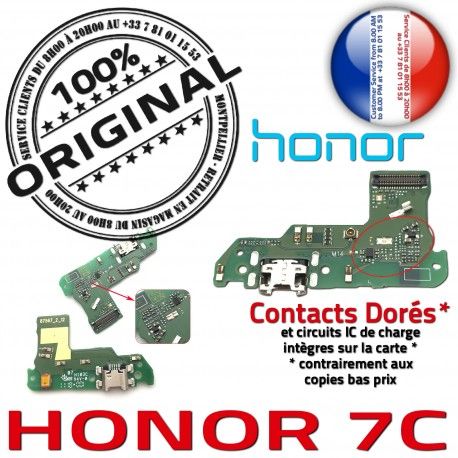 Honor 7C PORT Chargeur RESEAU Nappe Micro Antenne ORIGINAL OFFICIELLE JACK Câble USB Microphone Charge Prise Qualité Téléphone