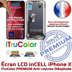 inCELL 3D Cristaux LCD in-CELL Liquides Remplacement iPhone X Verre Touch Tactile iTruColor Multi-Touch SmartPhone Apple PREMIUM Écran