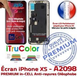 Apple Ecran LCD iPhone in-CELL A2098 HDR Multi-Touch Remplacement Verre Cristaux 3D SmartPhone Oléophobe Touch Liquides PREMIUM inCELL Écran