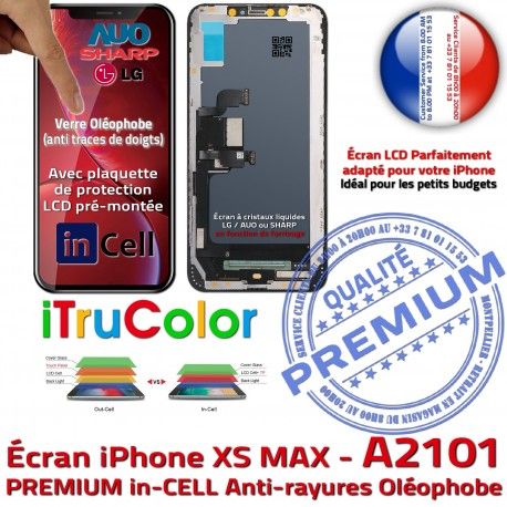 Écran Tactile iPhone A2101 in Liquide Vitre Retina XS True SmartPhone MAX Affichage PREMIUM inCELL Super Apple 6,5 Cristaux Tone