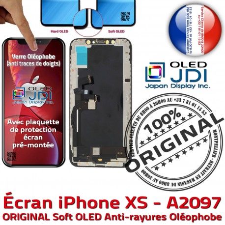 Verre soft OLED iPhone A2097 Apple Oléophobe Changer XS Affichage Vitre Retina pouces 5.8 LG Super Tone Écran ORIGINAL SmartPhone True