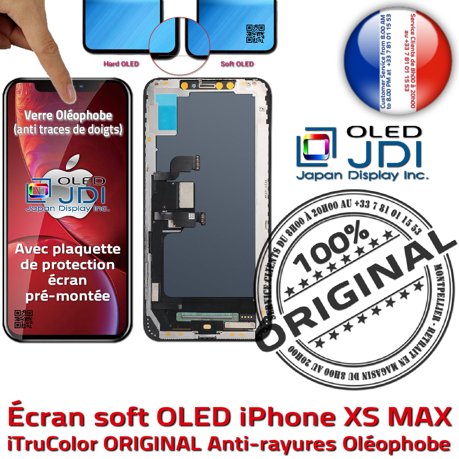 ② Reparation iphone x / xs écran orginal apple — Téléphonie mobile