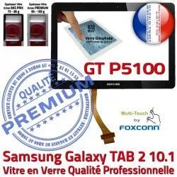 Qualité 10.1 TAB-2 PREMIUM Galaxy Tactile Ecran Noire Verre Supérieure Noir Chocs TAB 2 aux Résistante en Samsung GT Vitre P5100