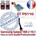 TAB 2 GT-P5110 Samsung Galaxy B PREMIUM Blanc Chocs Résistante Vitre Qualité en Verre Supérieure Blanche in 10.1 TAB-2 Ecran Tactile aux