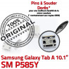 Samsung Galaxy TabA SM-P585Y USB TAB-A Prise SLOT Fiche de Dock à MicroUSB ORIGINAL Qualité Connector Dorés souder Chargeur charge Pins