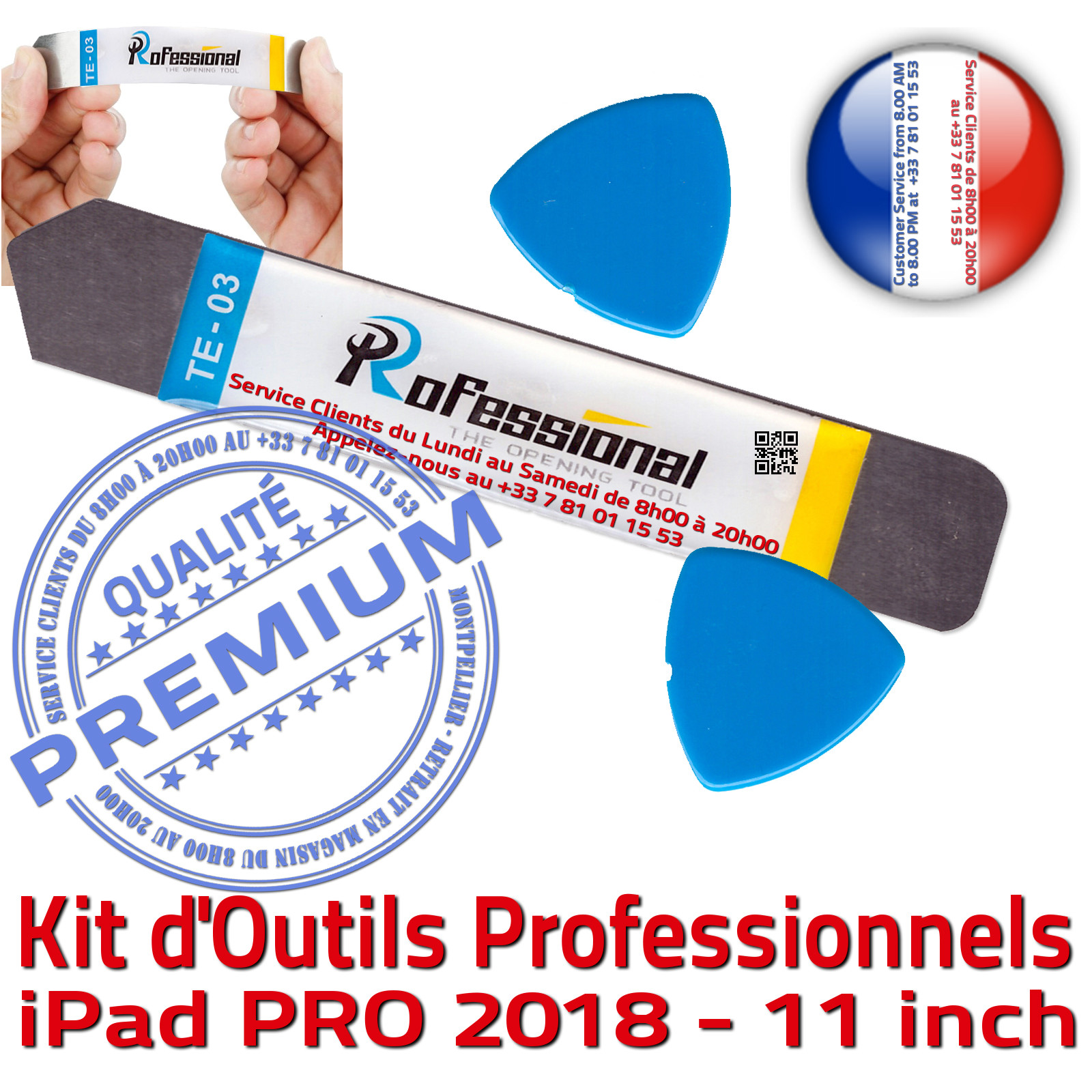 iLAME Démontage Remplacement Ecran Compatible KIT Outils Qualité Professionnelle Réparation Vitre Tactile iPad PRO 2018